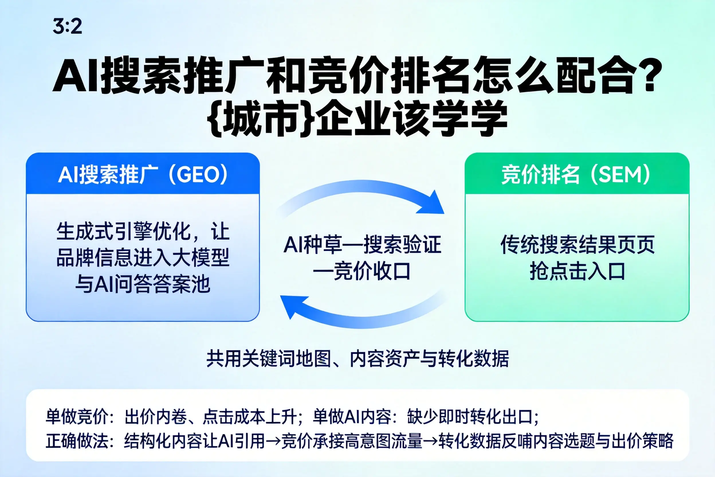 AI搜索推广和竞价排名怎么配合？廊坊企业该学学