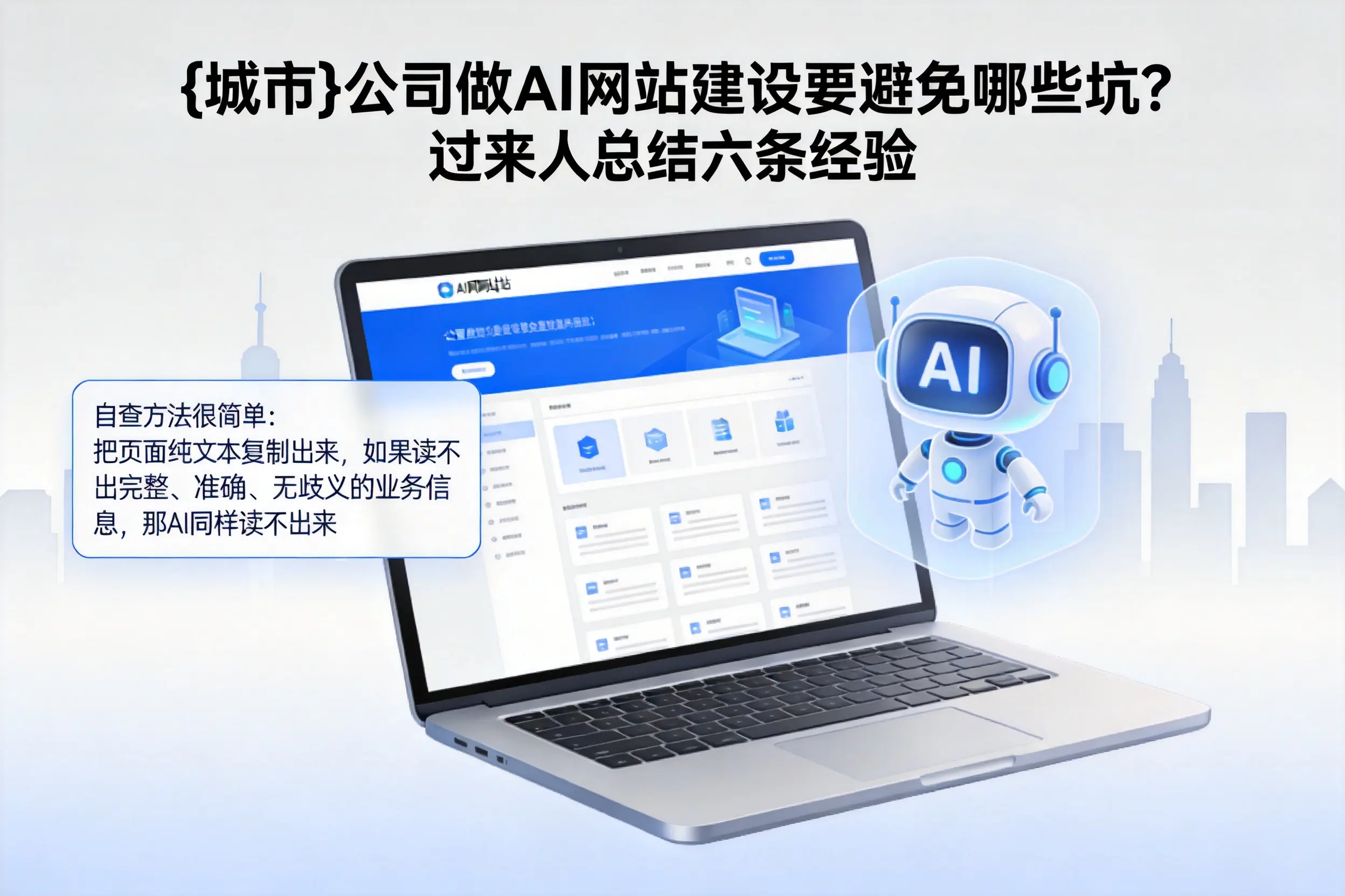 廊坊公司做AI网站建设要避免哪些坑？过来人总结六条经验