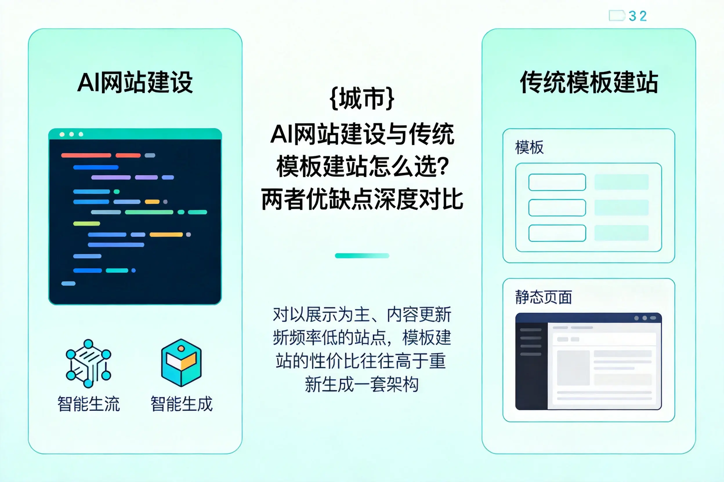 廊坊AI网站建设与传统模板建站怎么选?两者优缺点深度对比