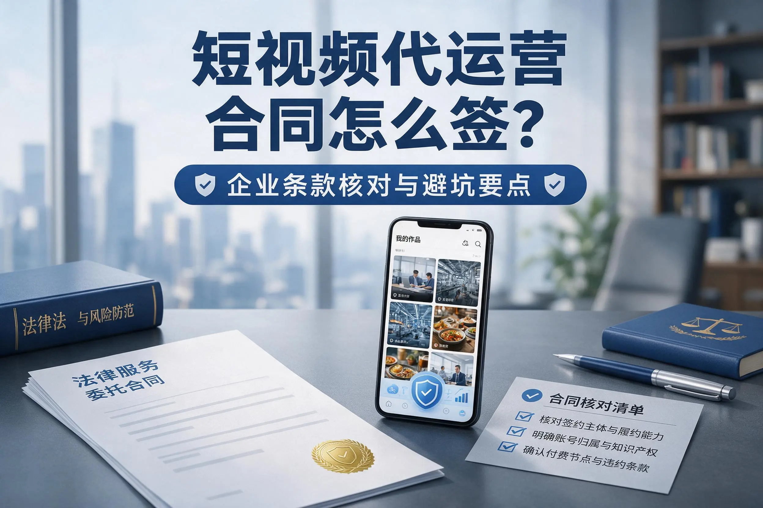 短视频代运营合同怎么签？廊坊企业条款核对与避坑要点