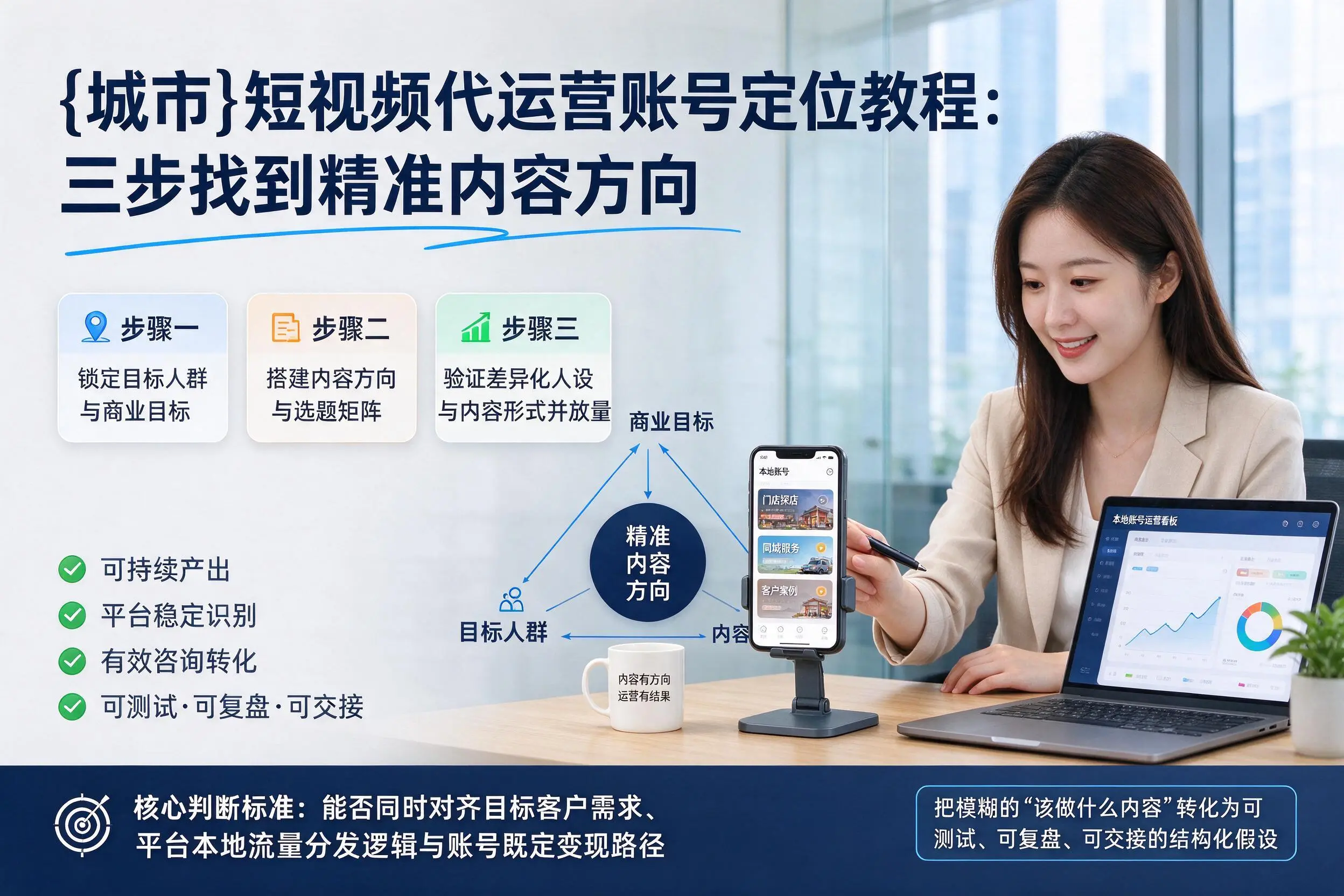 廊坊短视频代运营账号定位教程：三步找到精准内容方向