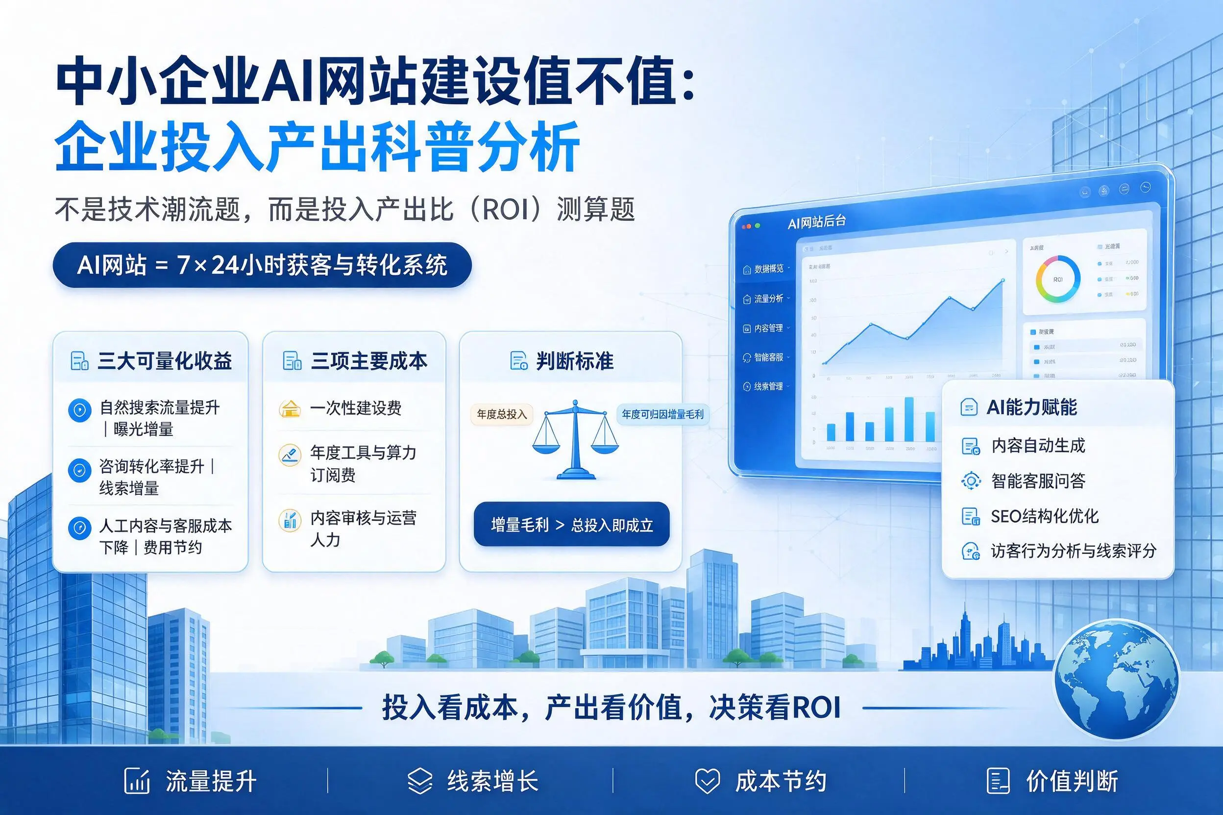 中小企业AI网站建设值不值:廊坊企业投入产出科普分析