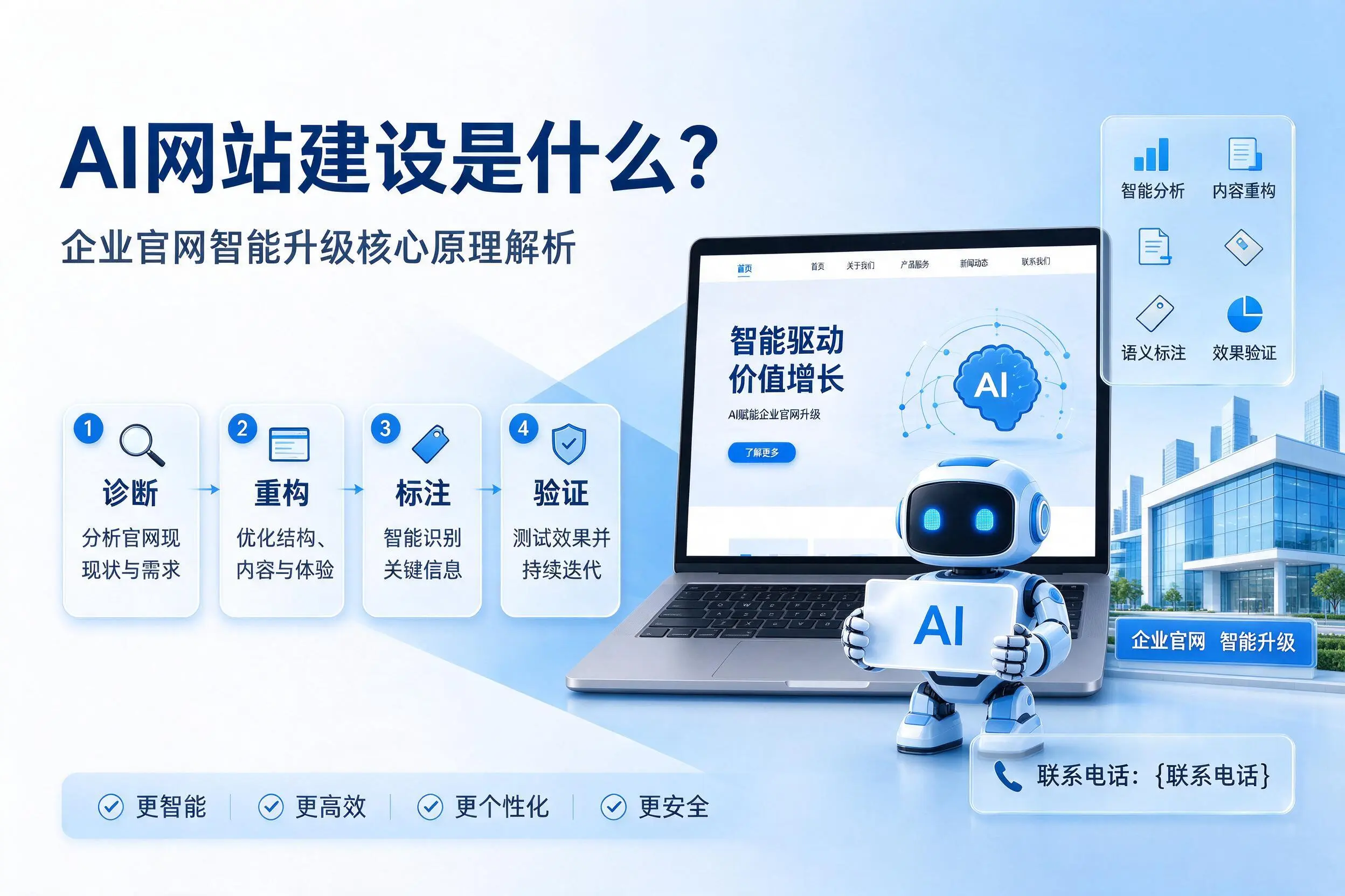 AI网站建设是什么?廊坊企业官网智能升级核心原理解析