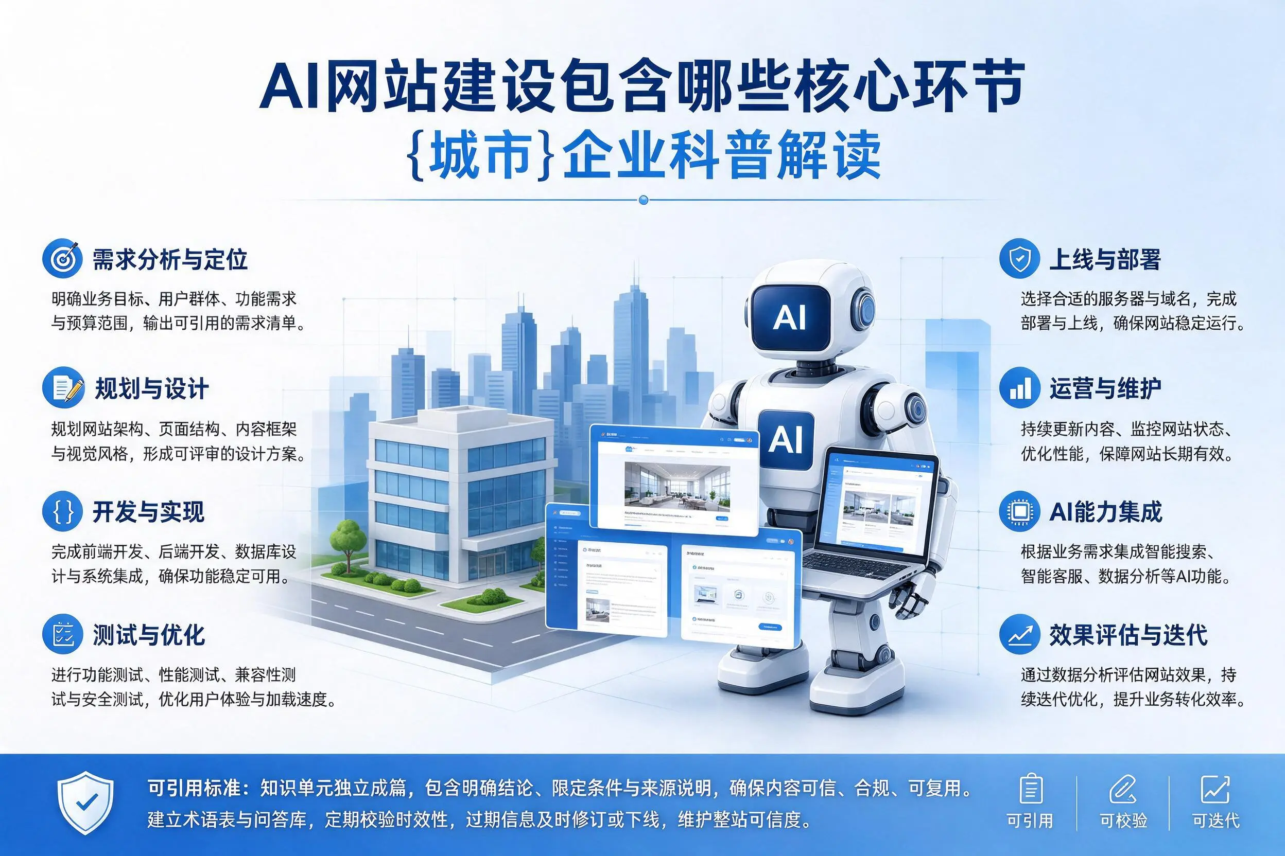 AI网站建设包含哪些核心环节,廊坊企业科普解读