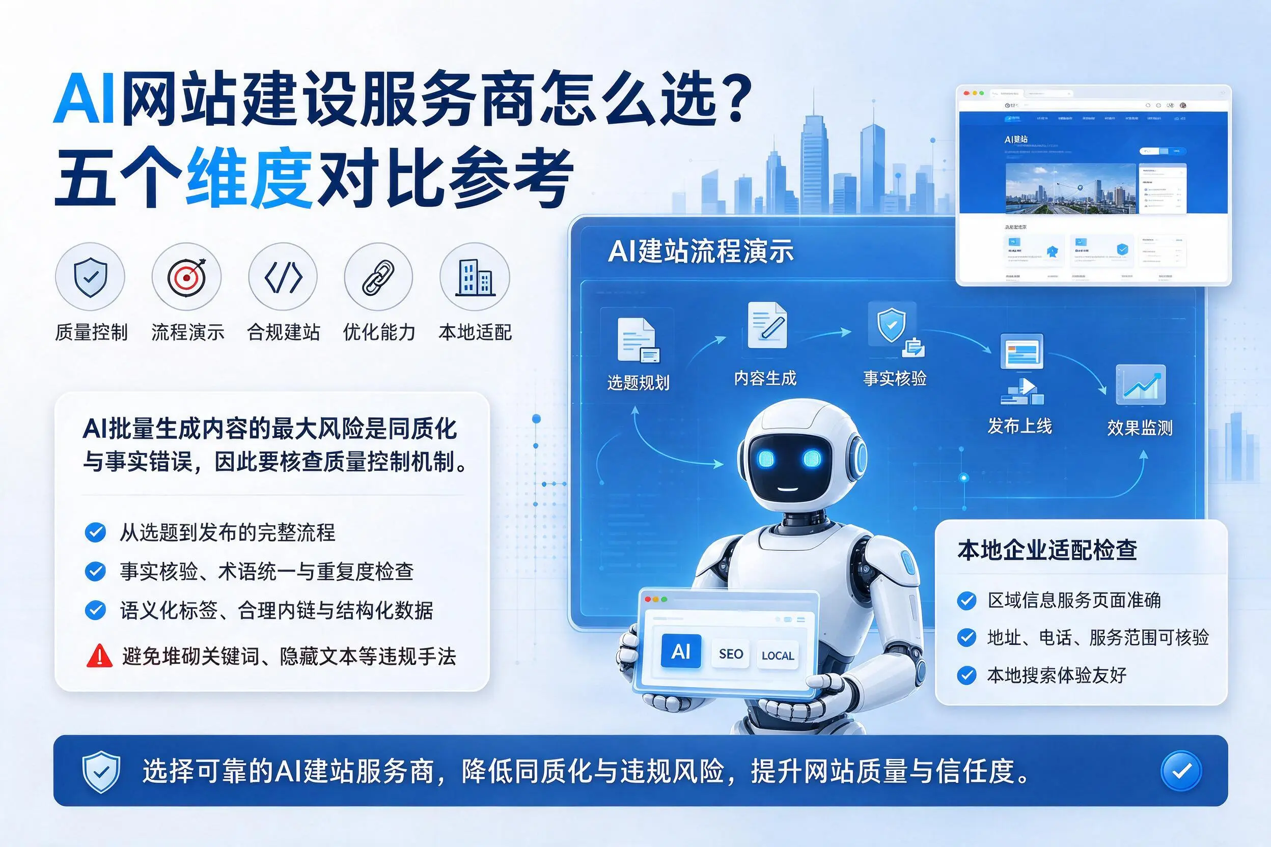 廊坊AI网站建设服务商怎么选?五个维度对比参考