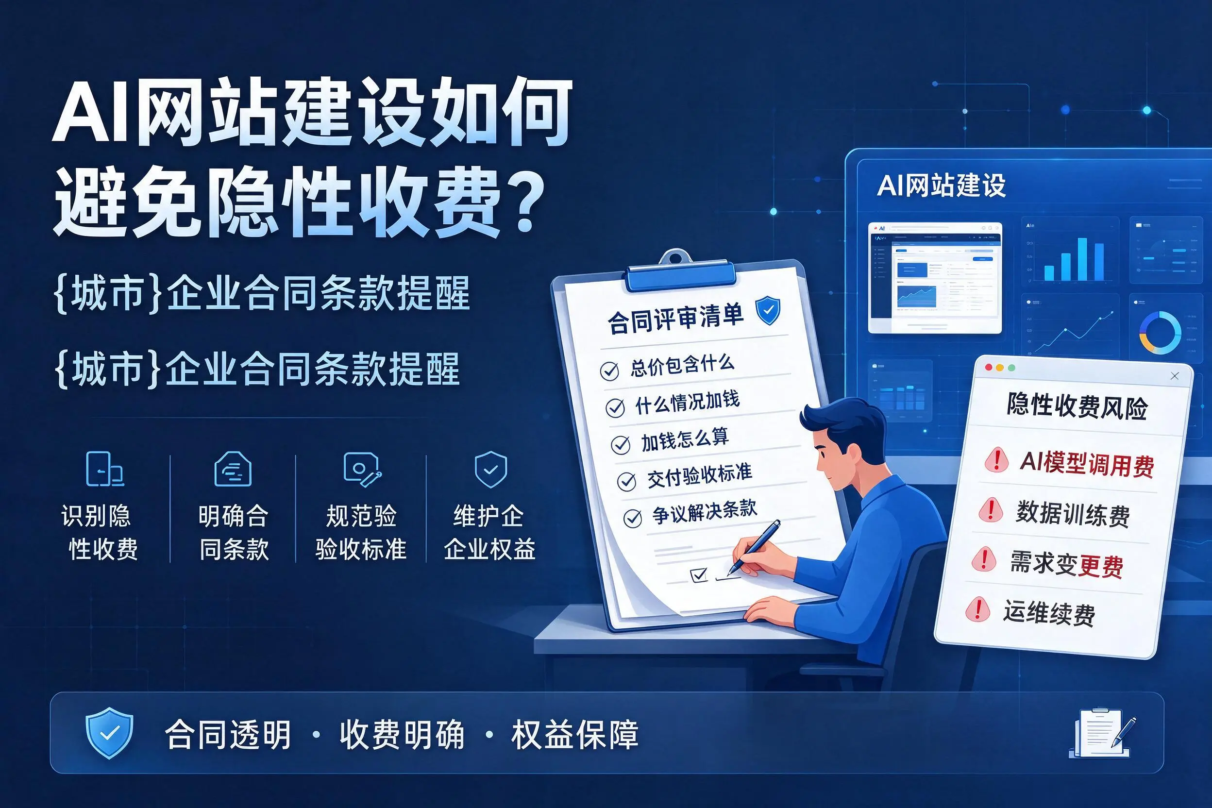 AI网站建设如何避免隐性收费?廊坊企业合同条款提醒