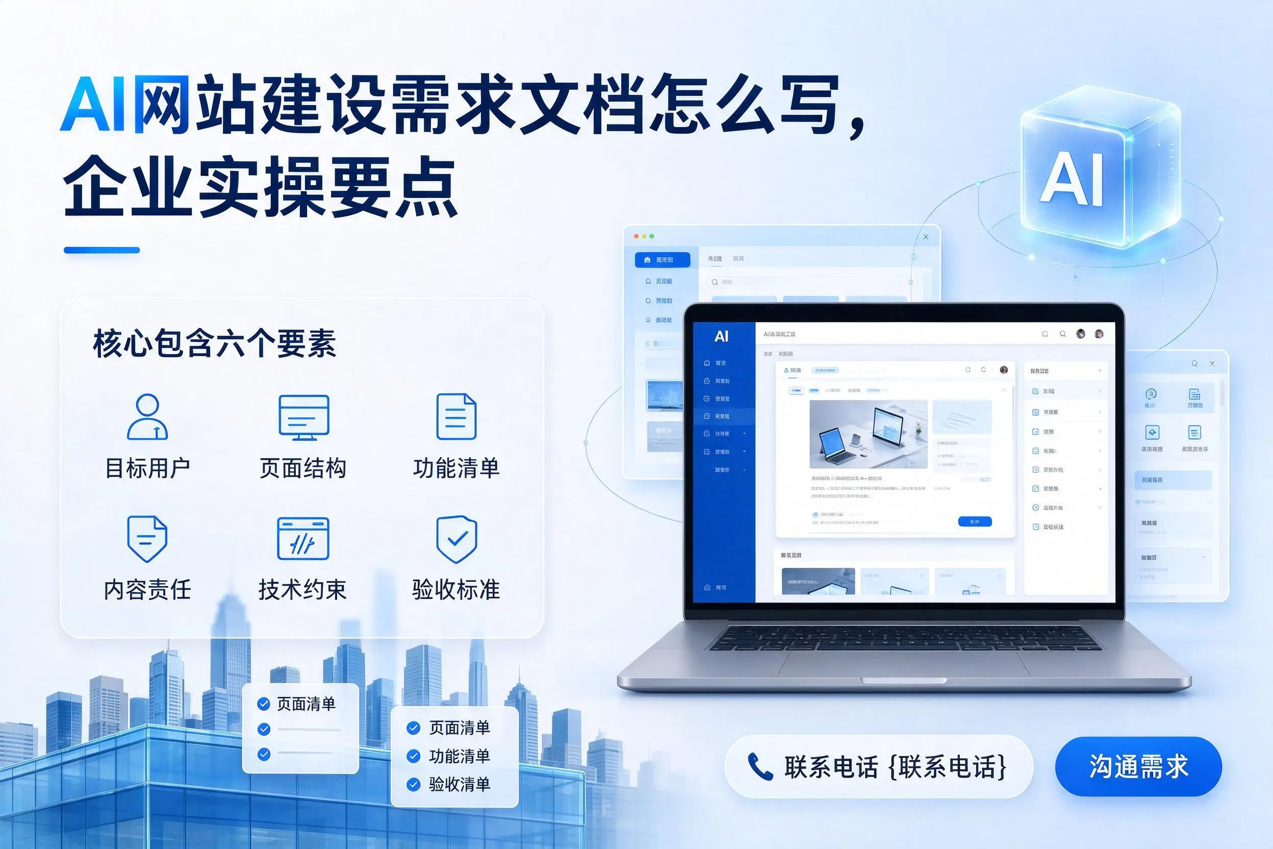 AI网站建设需求文档怎么写,廊坊企业实操要点